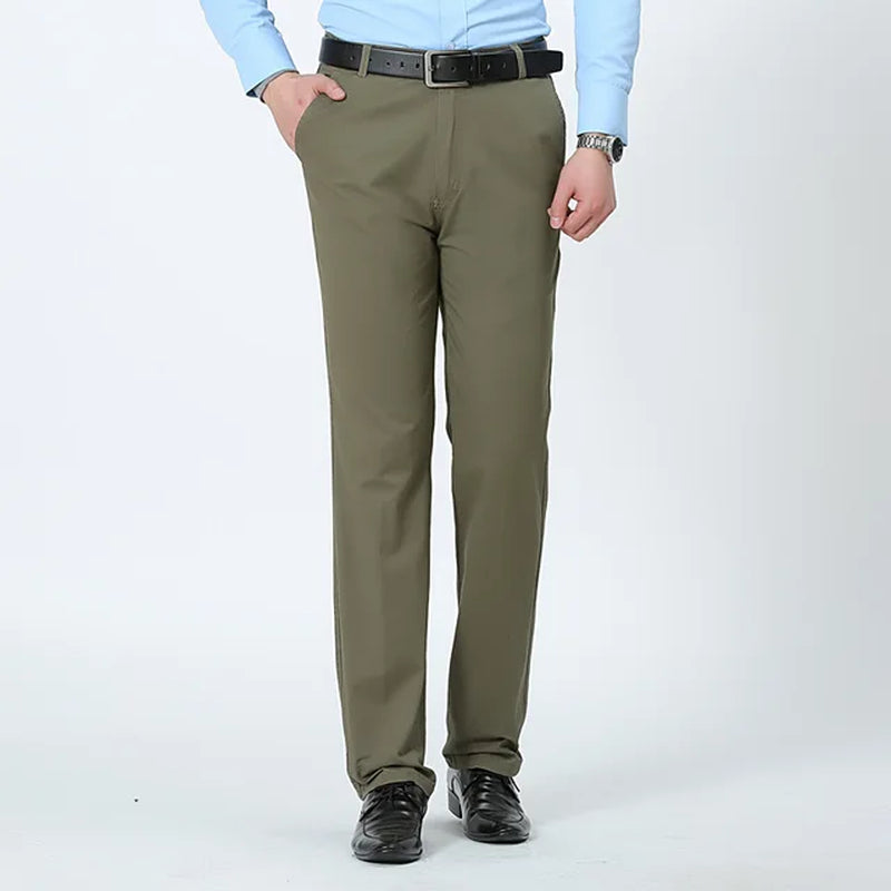 MRMT 2023 Brand Mens Trousers 100% Cotton High Waist Straight Men Trousers Slacks Loose Pants for Male Casual Trouser Man Pant