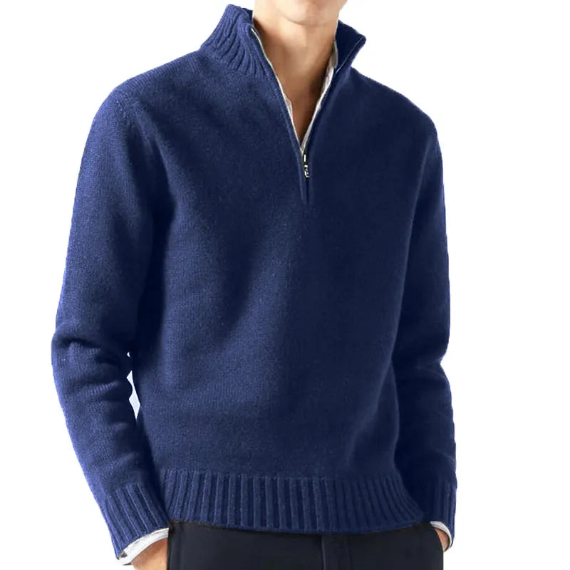 Autum Men Turtlenecks Sweaters Knitwear Pullovers Solid Color Long Sleeved Sweater Male Casual Daily Warm Coats