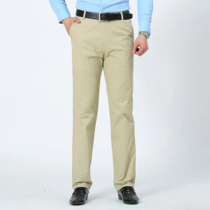 MRMT 2023 Brand Mens Trousers 100% Cotton High Waist Straight Men Trousers Slacks Loose Pants for Male Casual Trouser Man Pant